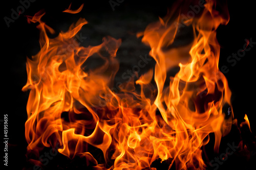 Flames of a fire dancing © janecat