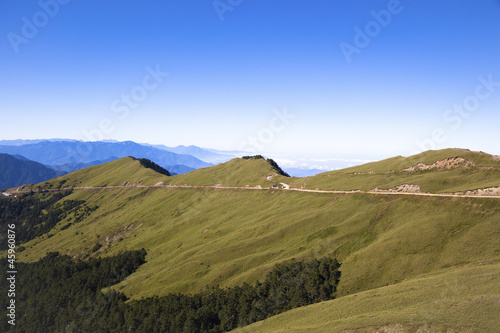 The road pass through the hehuanshan forest area .Taiwan