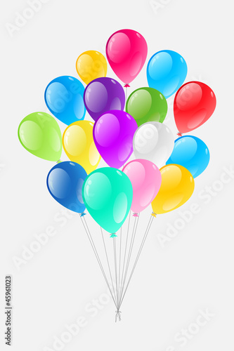 vector illustration of of bunch of colorful balloon