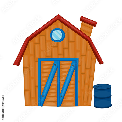 a wooden house