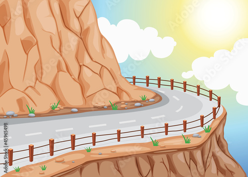hill side road