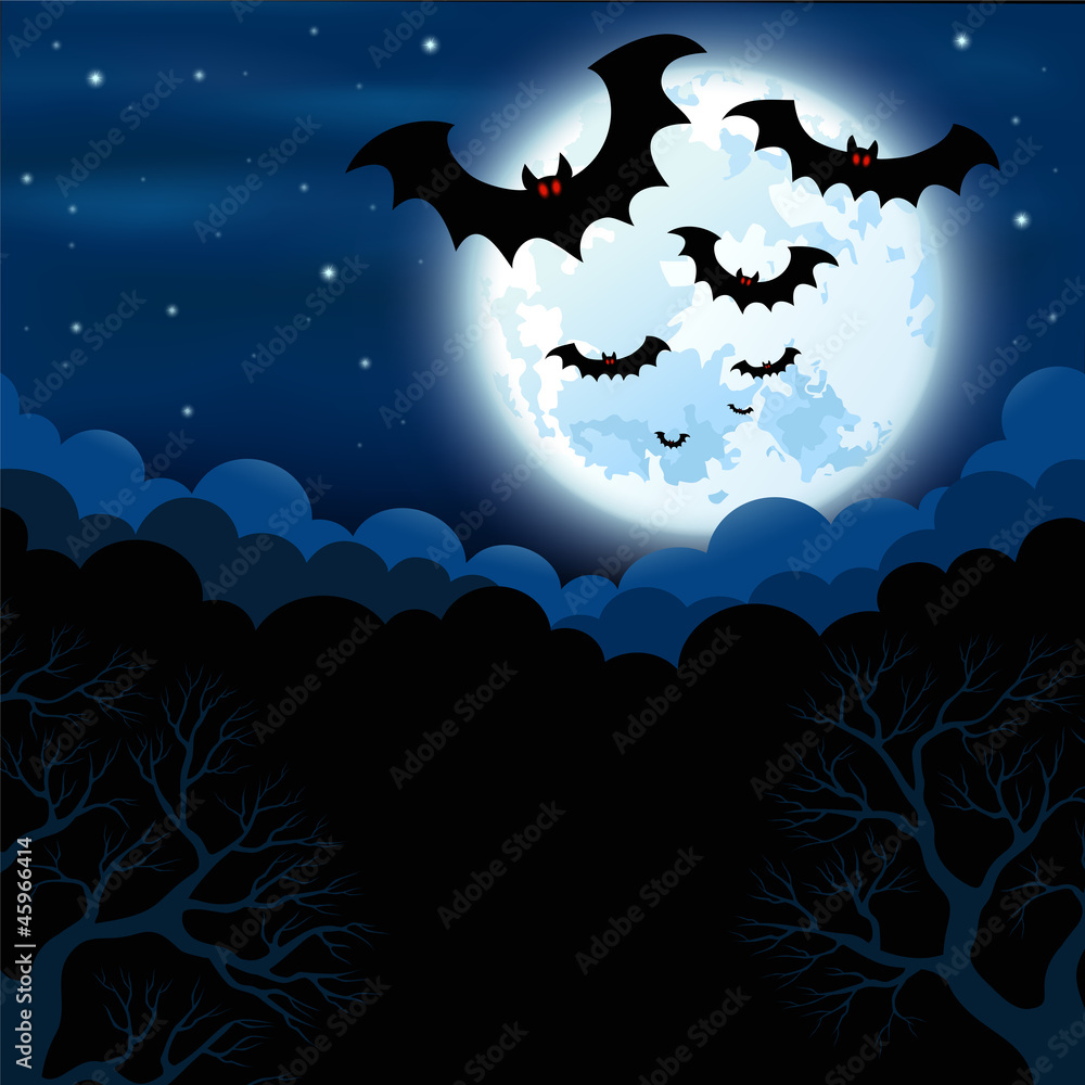Full moon in the Halloween Full moon in the Halloween