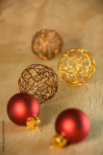 red and gold christmas decoration photo