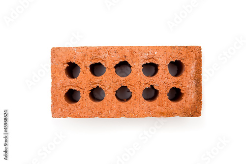 Clay brick with ten holes photo