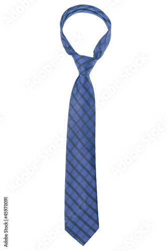 checked dark blue tie