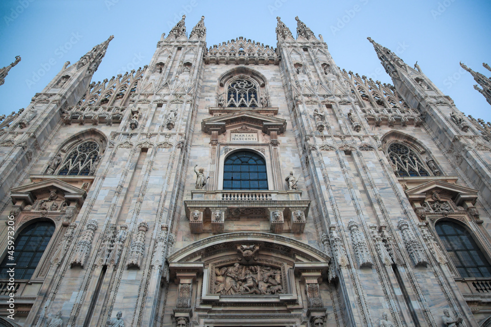 Milan Cathedral at Piazza del Duomo. Lombardy, Italy.