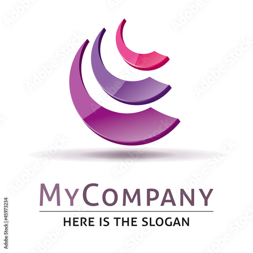 Template logo société business 3d