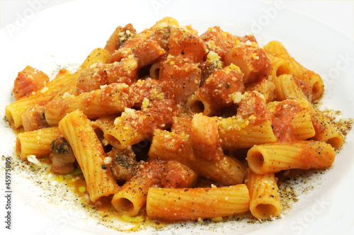 Obraz na płótnie Rigatoni all'amatriciana w salonie