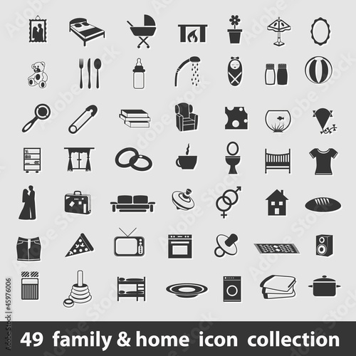 family and home icons
