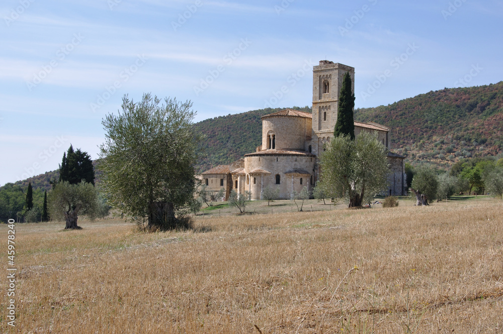 Fototapeta premium Tuscany, Monastery Sant'Antimo