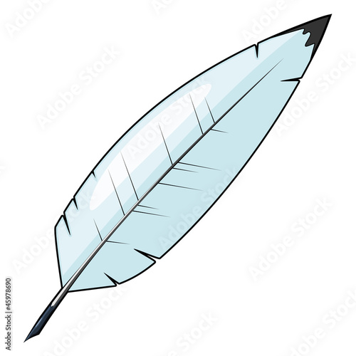 Cartoon feather for writing.