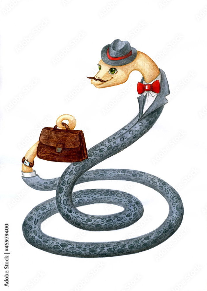 Змея - символ 2013 года Stock Illustration | Adobe Stock