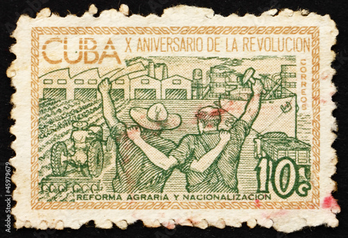 Postage stamp Cuba 1963 Agricultural Reform and Nationalization photo