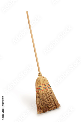 Straw broom photo