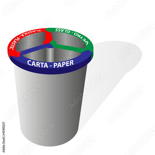 Recycling trash bin