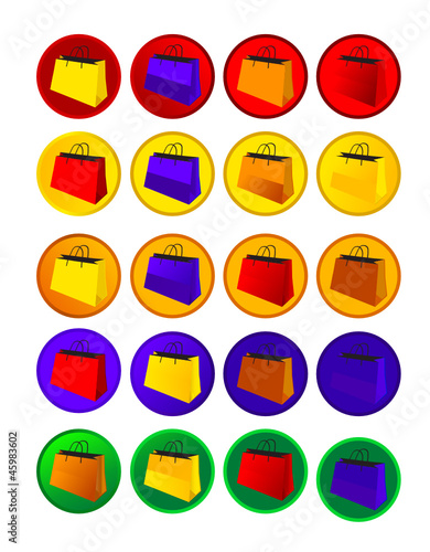 Free Download Vector color shopping bags icons - GFXLoad