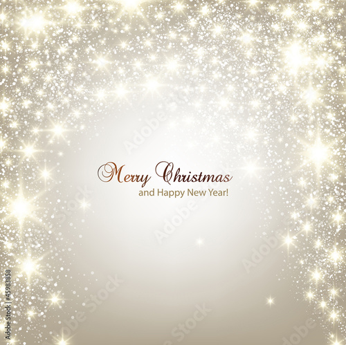 Elegant Christmas background with snowflakes and place for text.