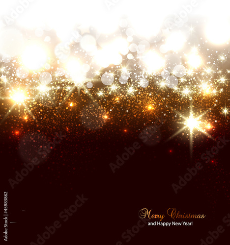 Elegant Christmas background with snowflakes and place for text.