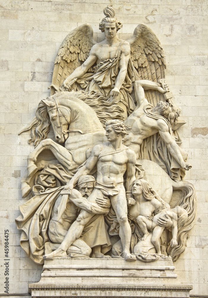 Details in the Arc de Triomphe, Paris