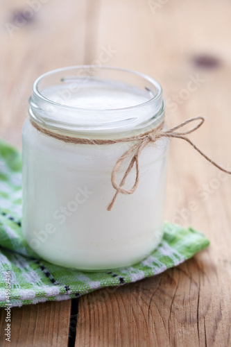 Dairy product in jar