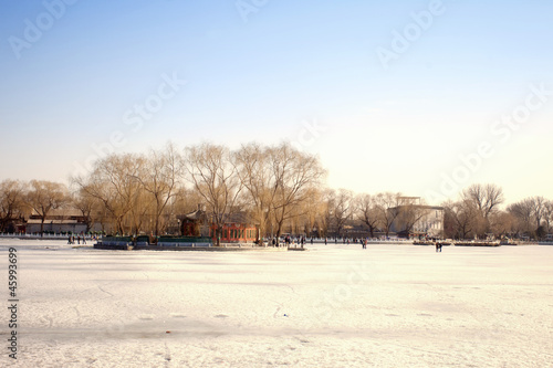 winter of Beihai park in Beijing