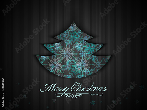 Christmas Tree on Abstract Background photo