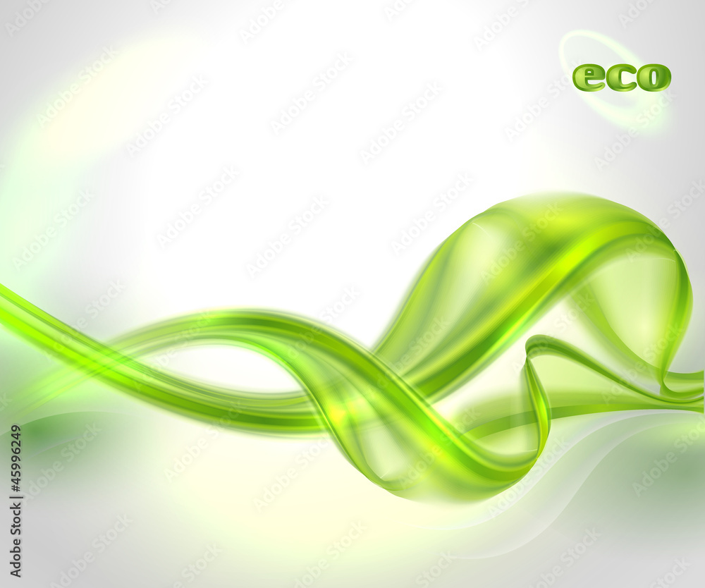 Abstract green wave background Abstract green wave background