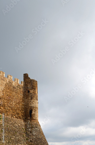 Castillo del Montseny en un dia nublado. Catalunya