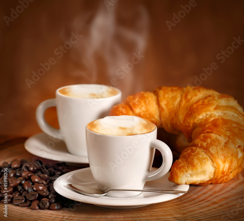 Fototapeta Cappuccini e Croissant