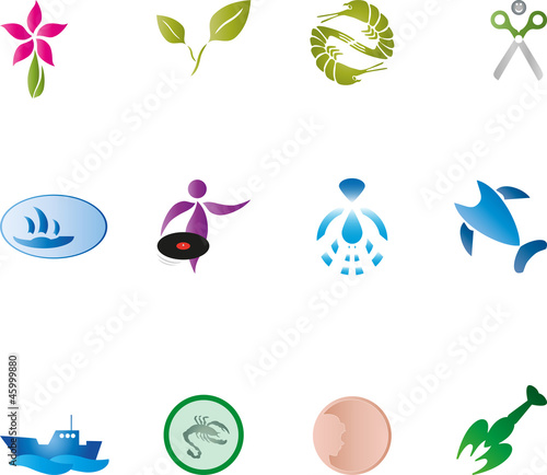 Abstract Design Elements 2D and 3D