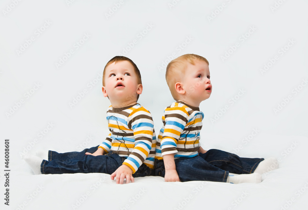 Twins sitting Twins sitting