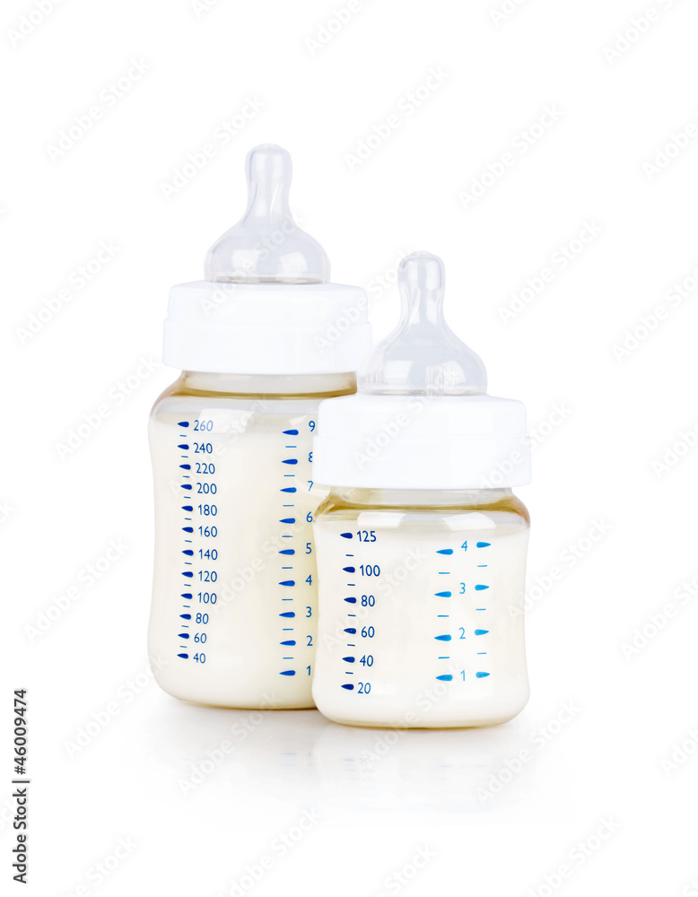 Pair of bottles with the nipples Pair of bottles with the nipples