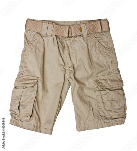 Children's wear - kid shorts isolated over white background