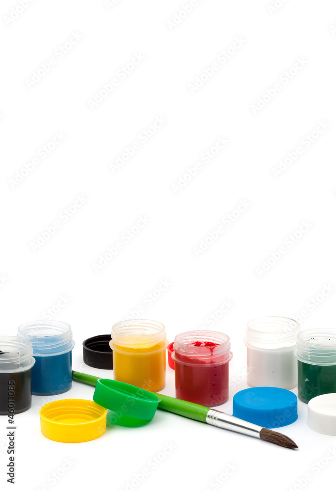 Paints with a paintbrush Paints with a paintbrush