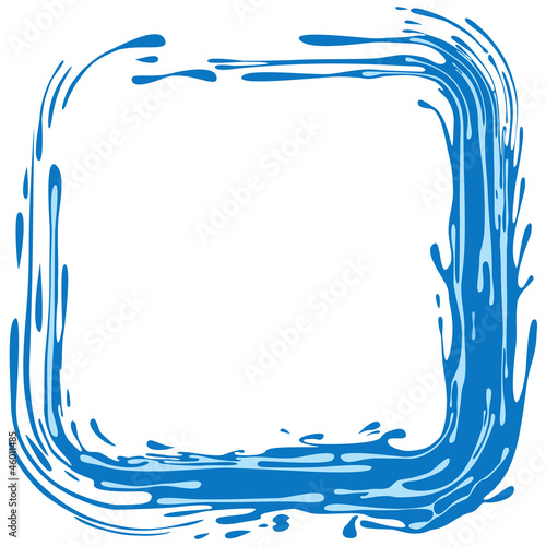 Abstract water color grungy border Vector frame