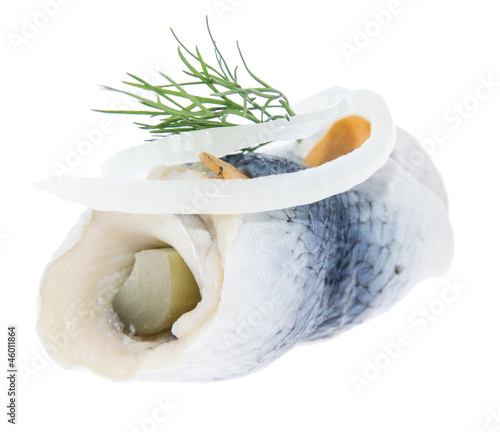 Fotografie Rollmop isolated on white