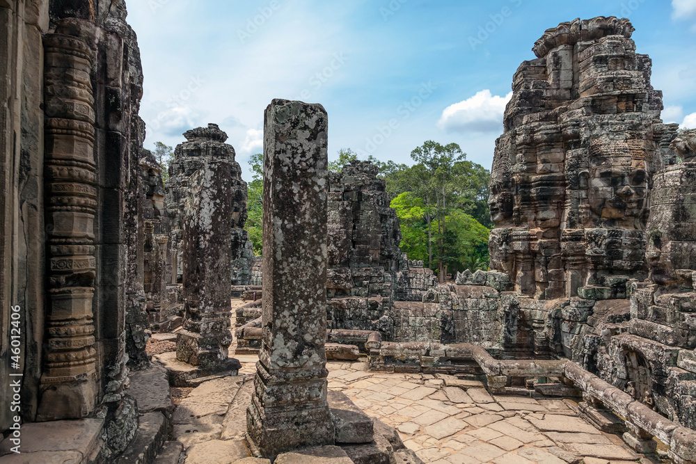 The ruins of Angkor Thom Temple in Cambodia