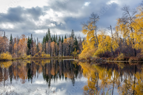 Autumn landscape with the river © Sergey Belov