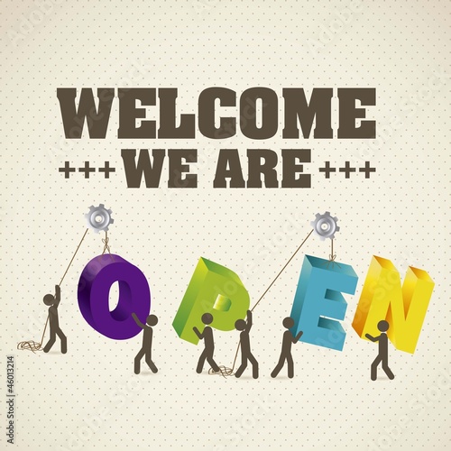 people forming words