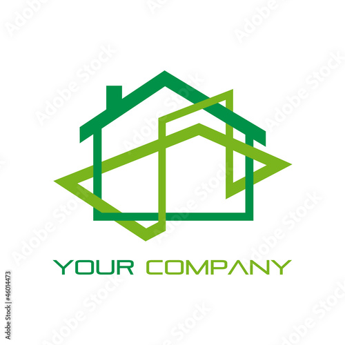 Logo house, real estate agency # Vector
