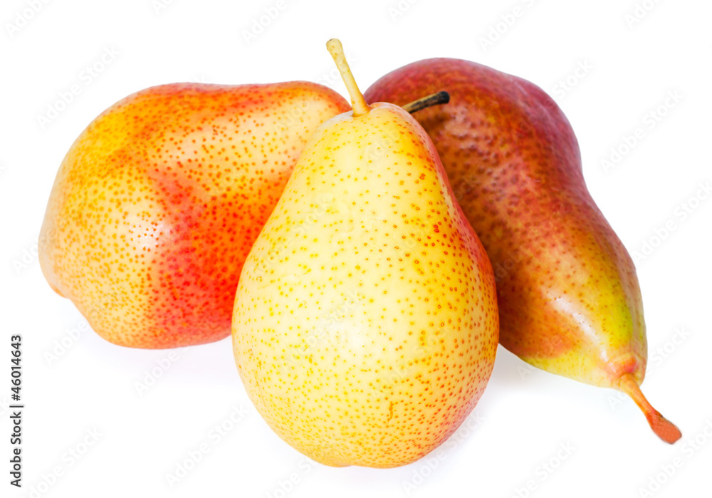 Group pears isolated on white background Group pears isolated on white background