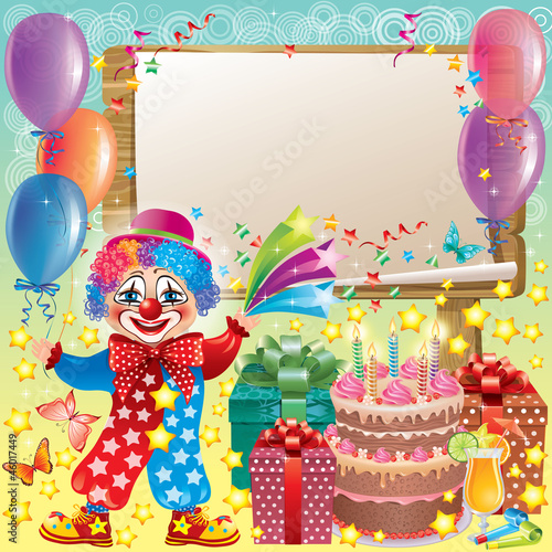 Wooden board birthday