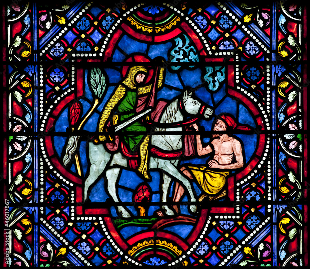 Saint Martin of Tours stained glass