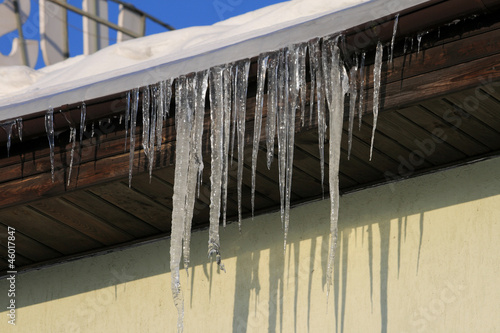 Icicles on the roof