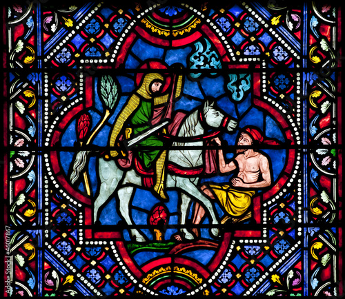 Saint Martin of Tours stained glass