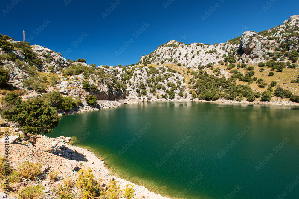 Mountain lake on Mallorca Balearic Islands Spain