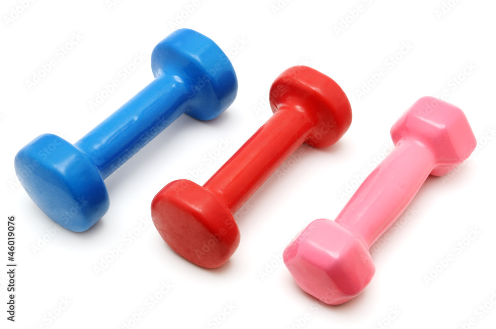 dumbbells isolated on white background dumbbells isolated on white background