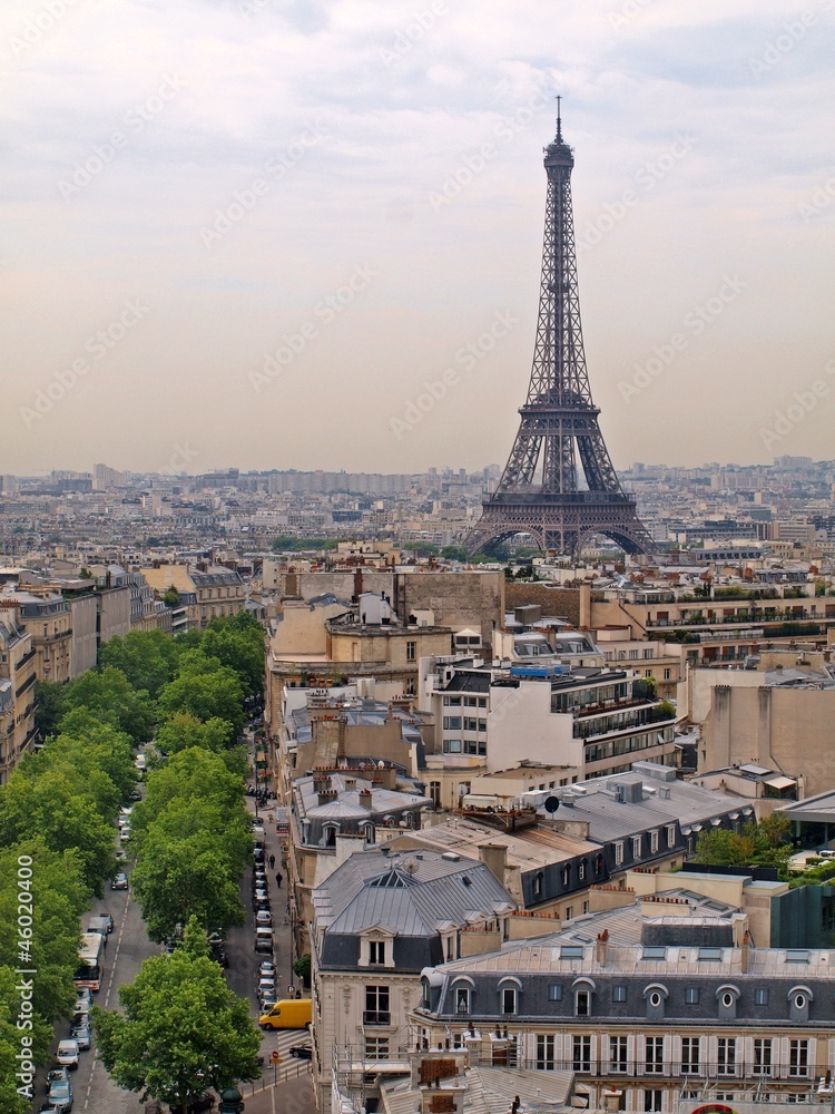 Fototapeta premium European cities - Paris city objects - Eiffel tower.