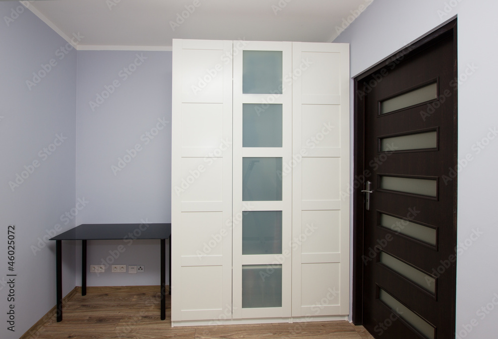 Fototapeta premium Modern apartment interior with wardrobe