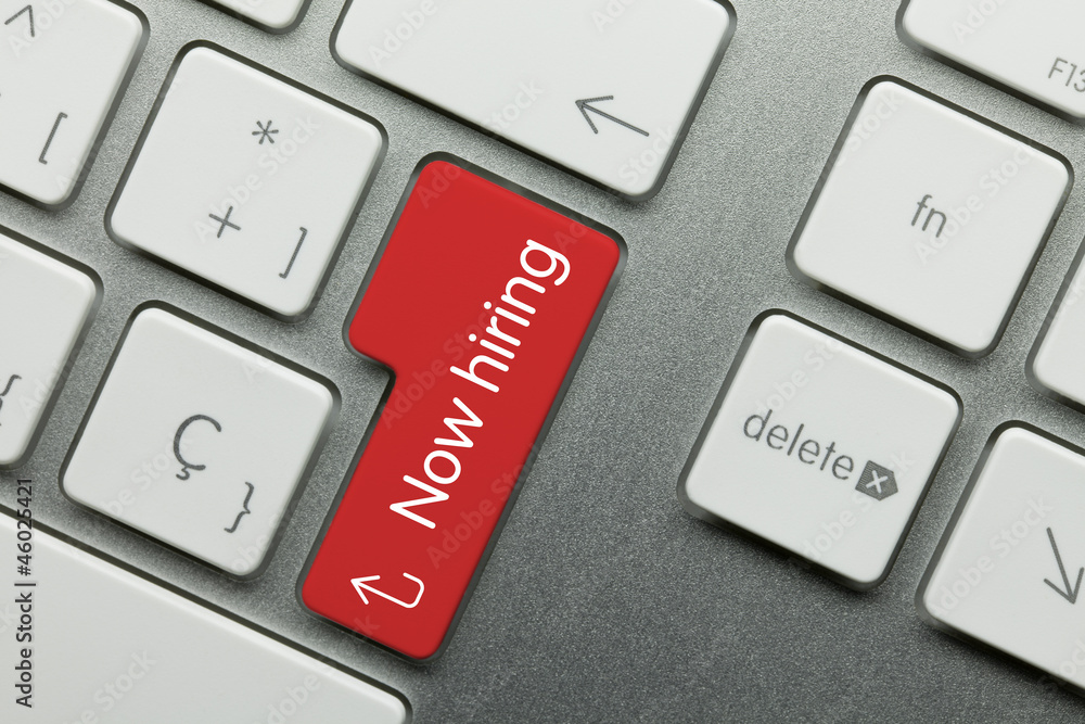 Now hiring keyboard key